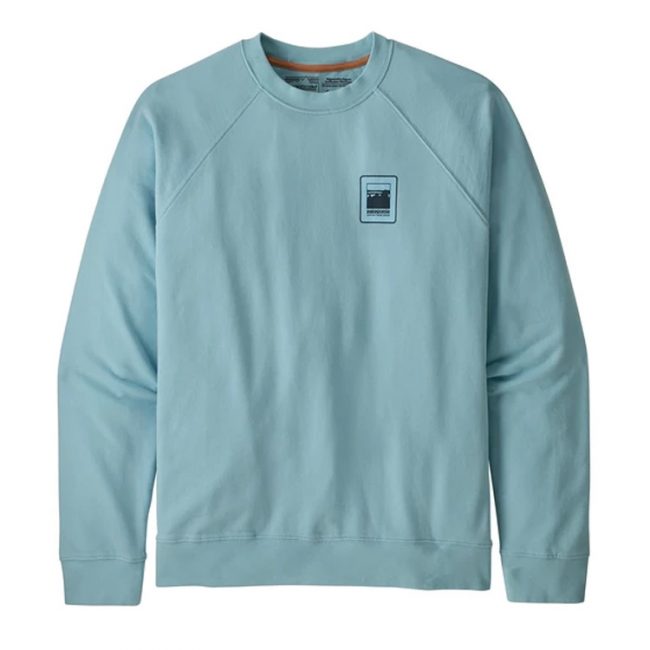 Patagonia Men's Alpine Icon ROC Pilot Cotton Crew Sweatshirt - Fin BLue