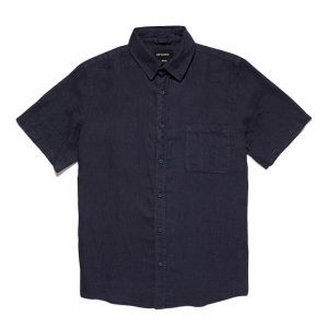 Mr Simple Linen SS Shirt - Navy