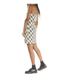 Angel Check Finn Dress - Dark Olive