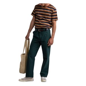 Slub Pleated Chino - Pine