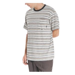Indie Stripe Merch Fit Pocket Tee - Heritage White