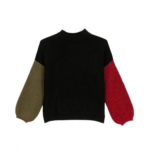 Burning Up Sweater - Military Olive / Chili Pepper