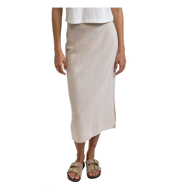 Serena Slip Midi Skirt - Natural