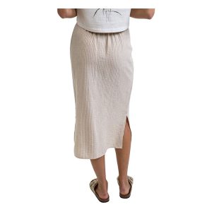 Serena Slip Midi Skirt - Natural