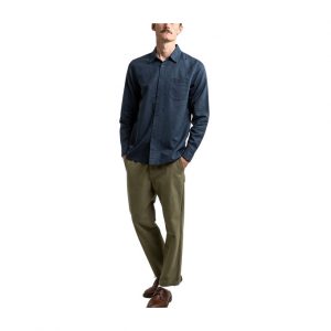 Rhythm Classic Linen LS Shirt - Worn Navy