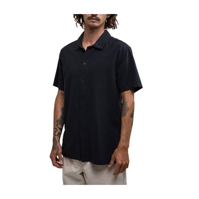Rhythm Classic Linen SS Shirt - Vintage Black