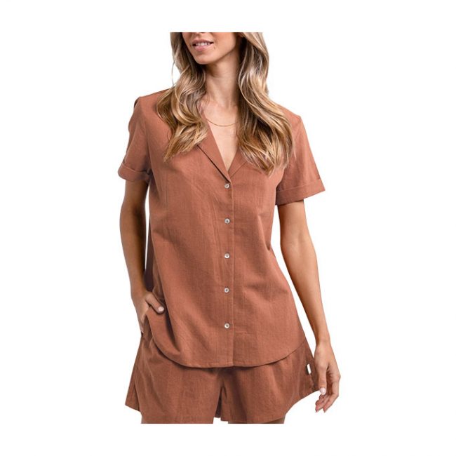 Classic Short Sleeve Shirt - Baked Clay