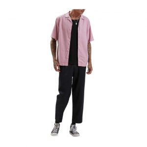 Daily Hemp Cuban Short Sleeve Shirt - Smokey Pink