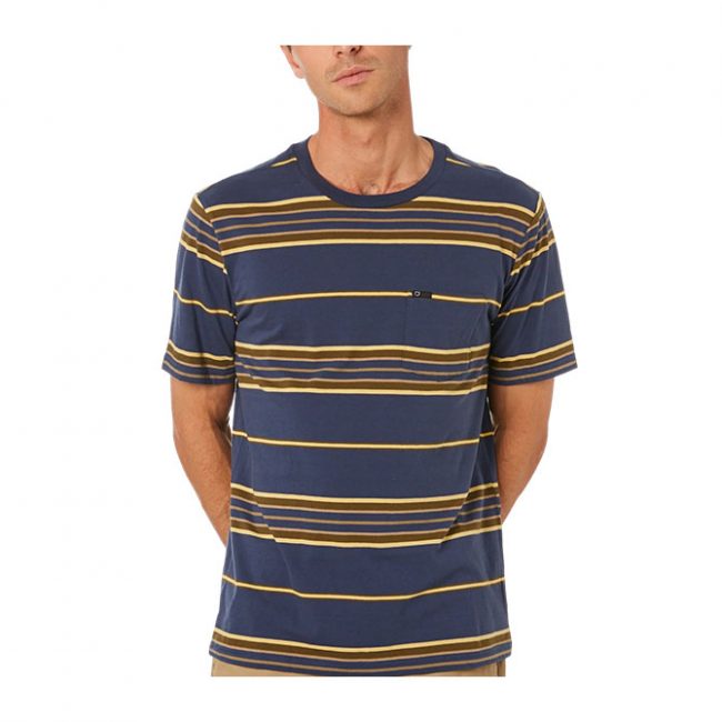Brixton Hilt SS Pocket Knit - Twilight Blue/Washed Navy