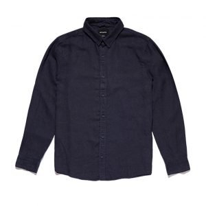 Mr Simple Soft Cotton LS Shirt - Black