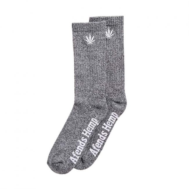 White Noise - Hemp Crew Socks - Black Speckle