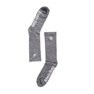 White Noise - Hemp Crew Socks - Black Speckle
