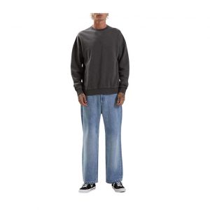 Cadet - Hemp Crew Neck Jumper - Stone Black