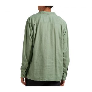 Critical - Hemp Cuban Long Sleeve Shirt - Moss