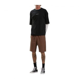 Dendy - Organic Check Elastic Waist Short - Camel