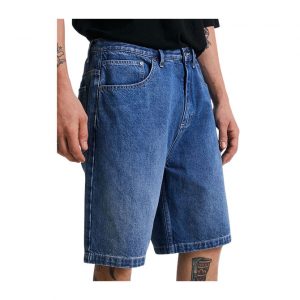 Lil C - Hemp Denim Baggy Shorts - Authentic Blue