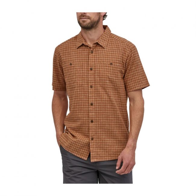 Patagonia Men's Back Step Shirt - Ikat Net: Henna Brown