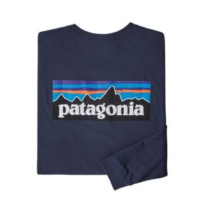 Patagonia Men's L/S P-6 Logo Responsibili-Tee - Classic Navy