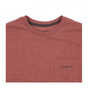 Patagonia Men's Line Logo Ridge Pocket Reposibili-Tee - Rosehip
