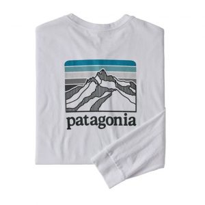 Patagonia Men's L/S Line Logo Ridge Responsibili-Tee - White