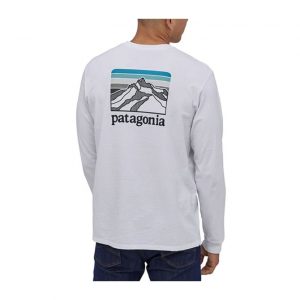 Patagonia Men's L/S Line Logo Ridge Responsibili-Tee - White