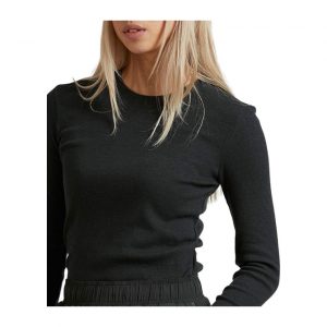 Afends Harvey Hemp Ribbed Long Sleeve Tee - Black