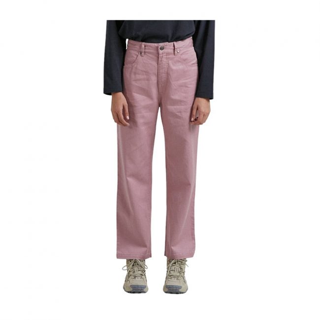 Afends Shelby Hemp Twill High Waist Wide Leg Pant - Blush