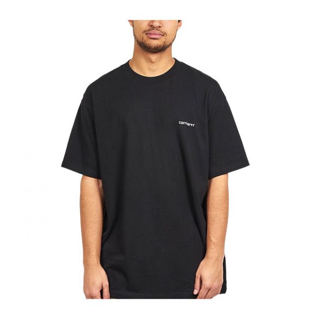 Carhartt S/S Script Embroidery T-Shirt - Black/White