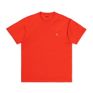 S/S Chase T-Shirt - Safety Orange / Gold
