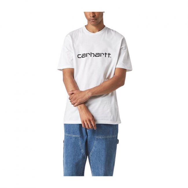 Carhartt S/S Script T-Shirt - White/Black