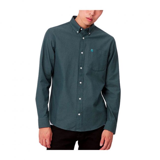 L/S Dalton Shirt - Frasier-Eucalyptus Heavy Rinsed