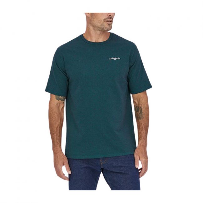 Patagonia Men's Line  Logo Ridge Pocket Responsibili-tee - Dark Borealis Green