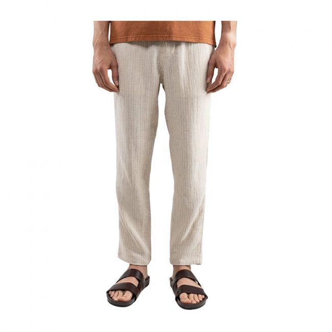 Rhythm Textured Linen Wayfarer Pant - Natural