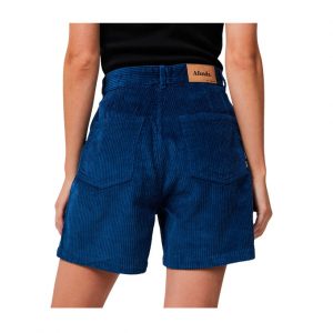 Anderson Shelby - Hemp Corduroy High Waisted Shorts - Cobalt