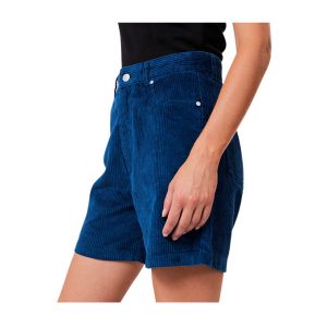 Anderson Shelby - Hemp Corduroy High Waisted Shorts - Cobalt