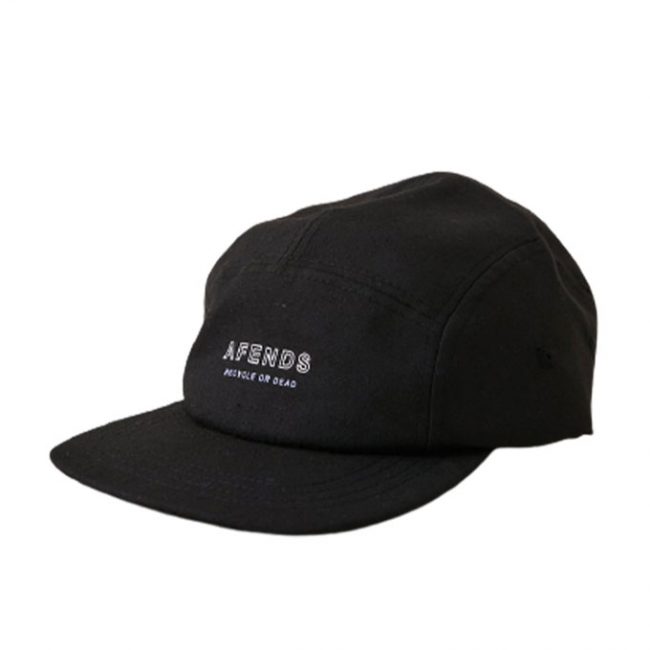 Afends Misprint Organic Panelled Cap - Black