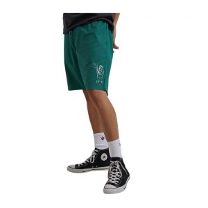 Afends Rip In 20" Hemp Fixed Waist Boardshort - Forest