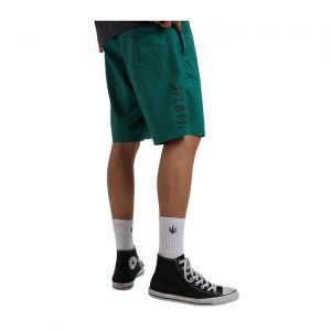 Afends Rip In 20" Hemp Fixed Waist Boardshort - Forest