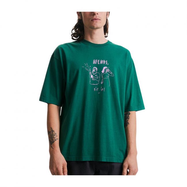 Rip -In - Unisex Recycled Oversized Tee - Forest