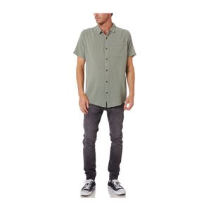 Rollas Bon Crepe Shirt - Moss