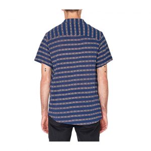 Rollas Bon Westcoast Stripe Shirt - Navy