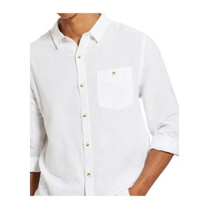 Rollas Men At Work LS Hemp Shirt - White