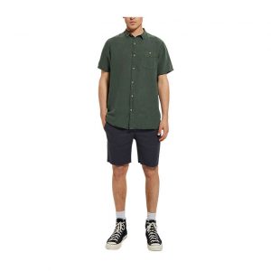 Rollas Men At Work Hemp Shirt - Thyme