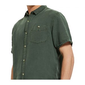 Rollas Men At Work Hemp Shirt - Thyme