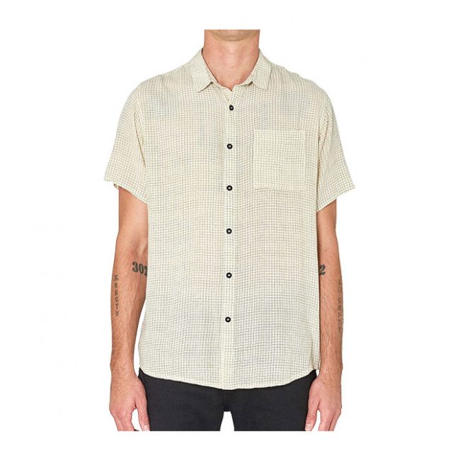 Rollas Beach Boy Shirt Micro Check - White