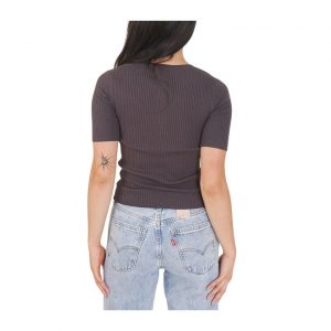 Rollas Tight Rib Top - Rolla's Black