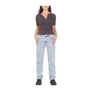 Rollas Tight Rib Top - Rolla's Black