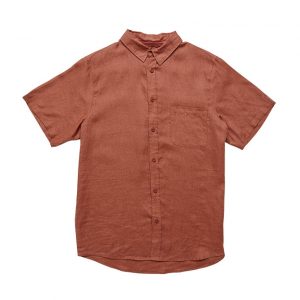Linen SS Shirt - Brick