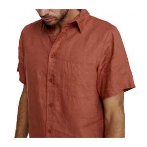 Linen SS Shirt - Brick
