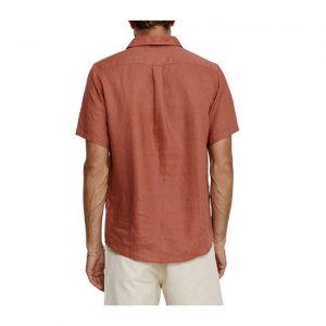 Linen SS Shirt - Brick